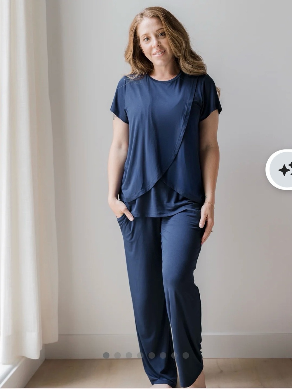 Kindred Bravely Navy Layered Short-Sleeve Pajama Set